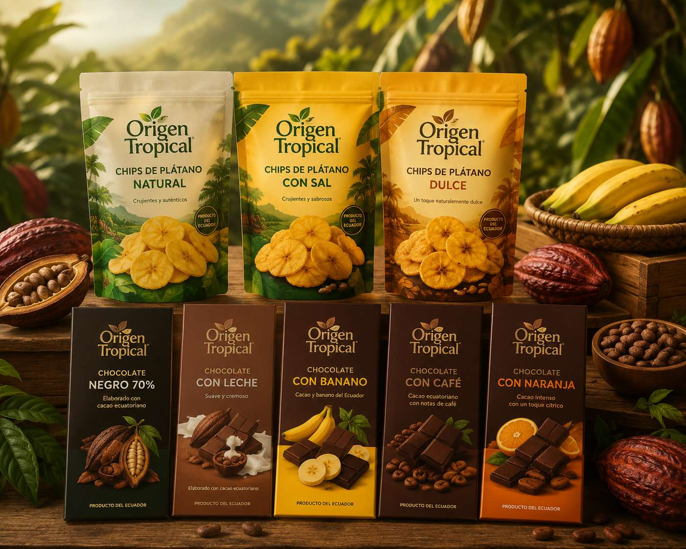 Empaque premium Origen Tropical